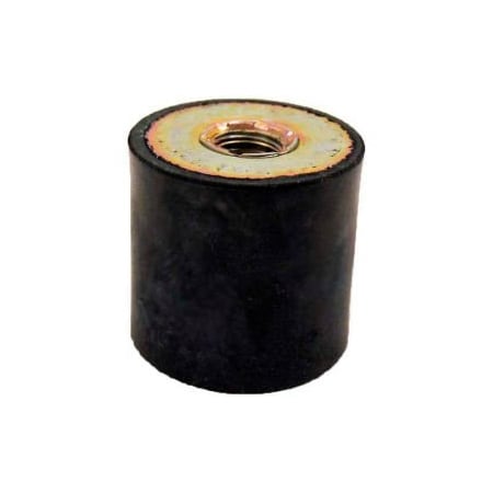J.W. Winco Vibration Mount, 2 Tapped Holes, .63" Dia, .50"H, 8-32 Thread 351.3-16-13-8-55